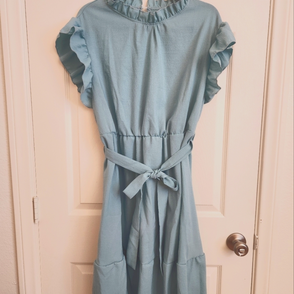 Shein Curve Plus Size Cap Sleeve Dress